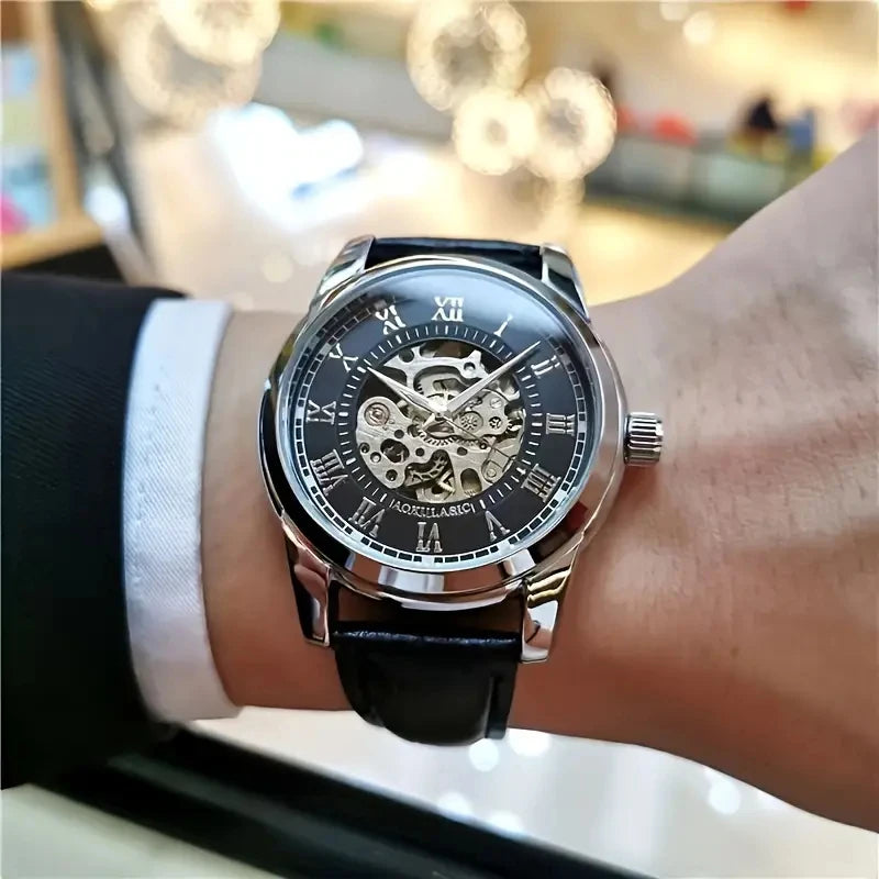 Montre automatique pour homme, luxueuse et haut de gamme, dotée d’un mécanisme mécanique sophistiqué. Modèle « Stars and Sea » au design élégant, lumineux, étanche et multifonction, avec tourbillon et finition de qualité supérieure.