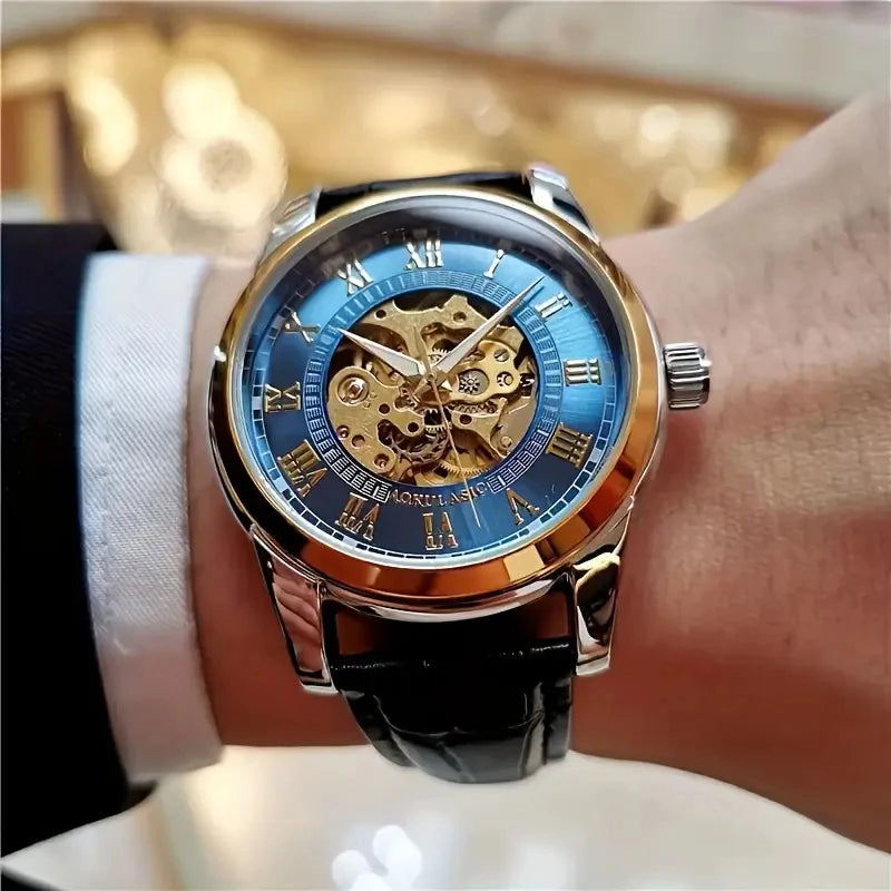 Montre automatique pour homme, luxueuse et haut de gamme, dotée d’un mécanisme mécanique sophistiqué. Modèle « Stars and Sea » au design élégant, lumineux, étanche et multifonction, avec tourbillon et finition de qualité supérieure.