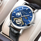 Montre automatique pour homme, luxueuse et haut de gamme, dotée d’un mécanisme mécanique sophistiqué. Modèle « Stars and Sea » au design élégant, lumineux, étanche et multifonction, avec tourbillon et finition de qualité supérieure.