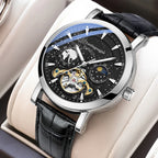 Montre automatique pour homme, luxueuse et haut de gamme, dotée d’un mécanisme mécanique sophistiqué. Modèle « Stars and Sea » au design élégant, lumineux, étanche et multifonction, avec tourbillon et finition de qualité supérieure.