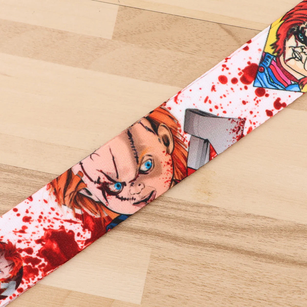 Halloween Neck Strap Lanyards Horror Movie Keychain Badge Holder ID Credit Card Pass Hang Rope Lanyard for Key Accessories Gifts