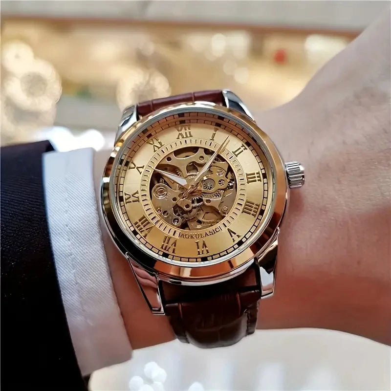 Montre automatique pour homme, luxueuse et haut de gamme, dotée d’un mécanisme mécanique sophistiqué. Modèle « Stars and Sea » au design élégant, lumineux, étanche et multifonction, avec tourbillon et finition de qualité supérieure.