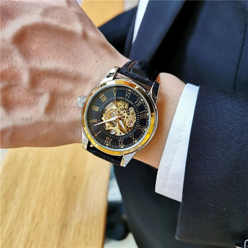 Montre automatique pour homme, luxueuse et haut de gamme, dotée d’un mécanisme mécanique sophistiqué. Modèle « Stars and Sea » au design élégant, lumineux, étanche et multifonction, avec tourbillon et finition de qualité supérieure.