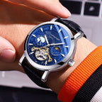 Montre automatique pour homme, luxueuse et haut de gamme, dotée d’un mécanisme mécanique sophistiqué. Modèle « Stars and Sea » au design élégant, lumineux, étanche et multifonction, avec tourbillon et finition de qualité supérieure.