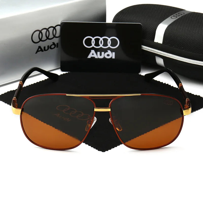 Audi Glasses Polarized UV400 Driving Sunglasses for Men/Women Square Frame Glasses lunette de soleil homme luxe  luxury glasses