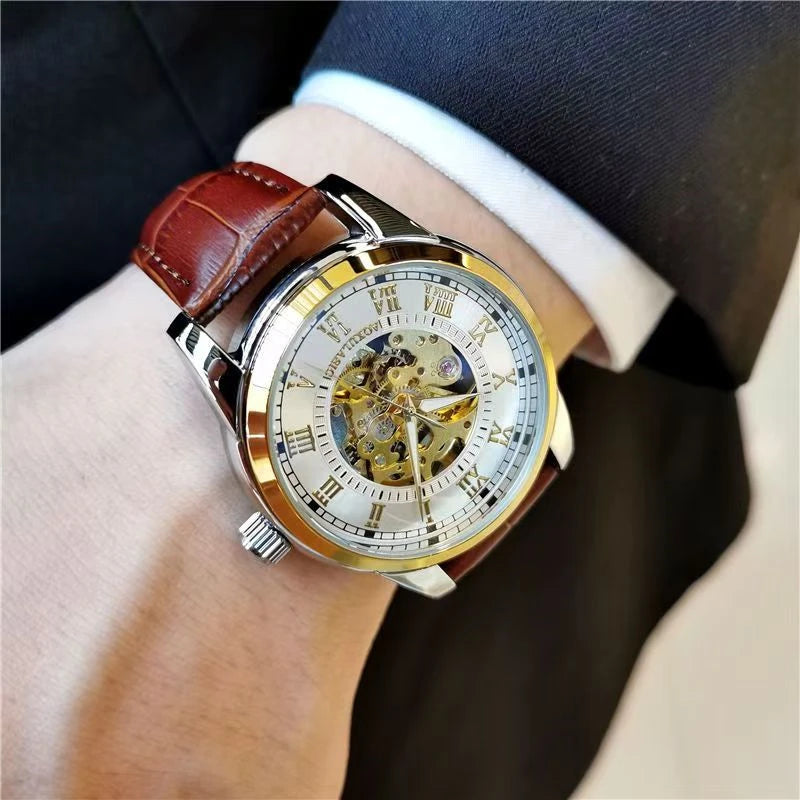 Montre automatique pour homme, luxueuse et haut de gamme, dotée d’un mécanisme mécanique sophistiqué. Modèle « Stars and Sea » au design élégant, lumineux, étanche et multifonction, avec tourbillon et finition de qualité supérieure.