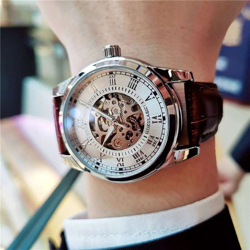 Montre automatique pour homme, luxueuse et haut de gamme, dotée d’un mécanisme mécanique sophistiqué. Modèle « Stars and Sea » au design élégant, lumineux, étanche et multifonction, avec tourbillon et finition de qualité supérieure.