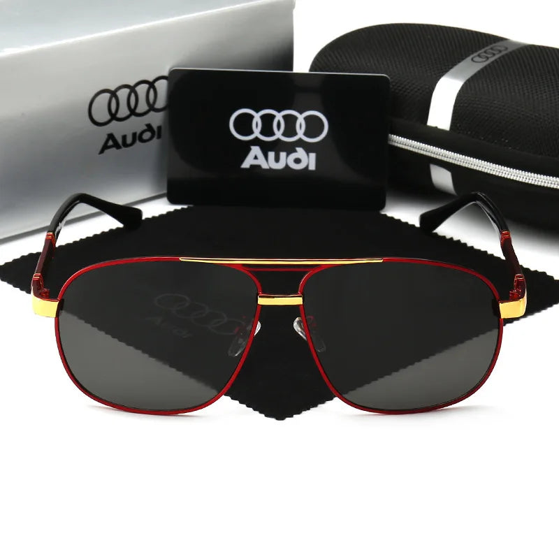 Audi Glasses Polarized UV400 Driving Sunglasses for Men/Women Square Frame Glasses lunette de soleil homme luxe  luxury glasses