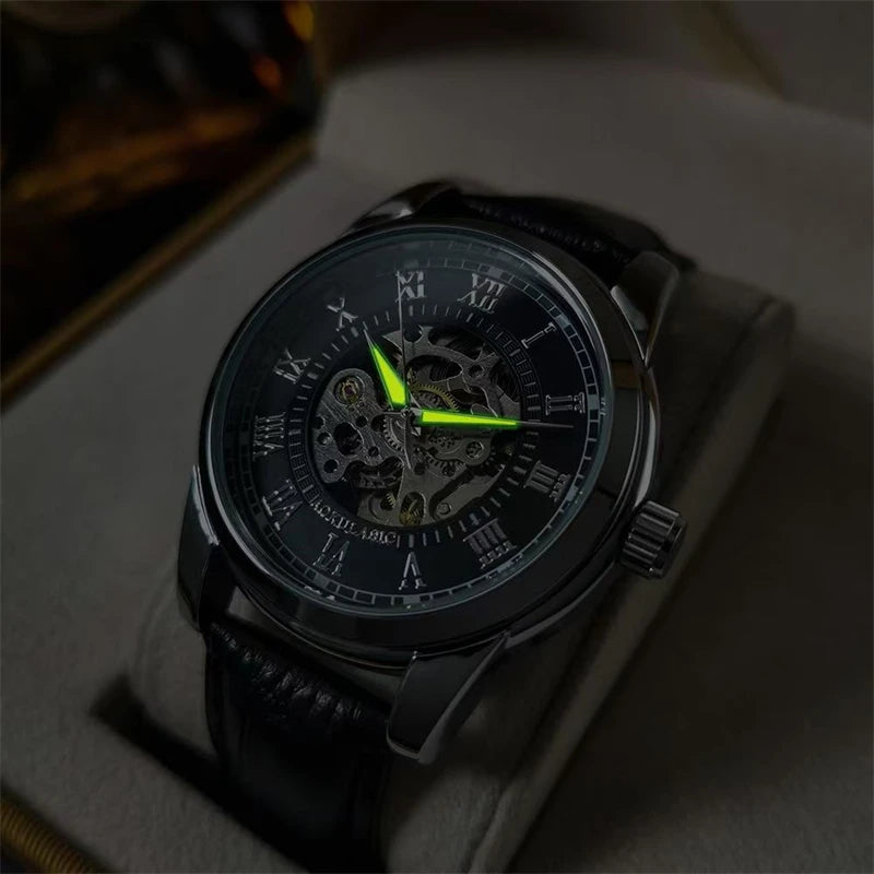 Montre automatique pour homme, luxueuse et haut de gamme, dotée d’un mécanisme mécanique sophistiqué. Modèle « Stars and Sea » au design élégant, lumineux, étanche et multifonction, avec tourbillon et finition de qualité supérieure.